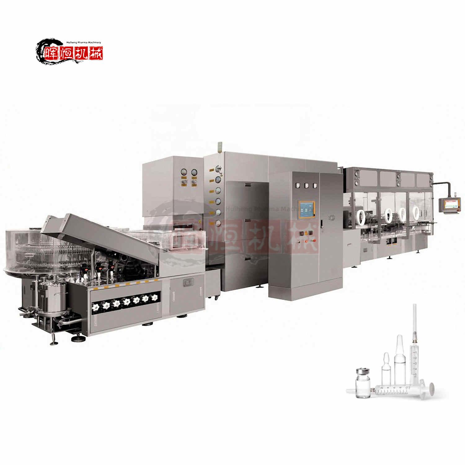 Automatic Glass Bottle Washing Drying Sterilization Filling Sealing Production Line for Injection products