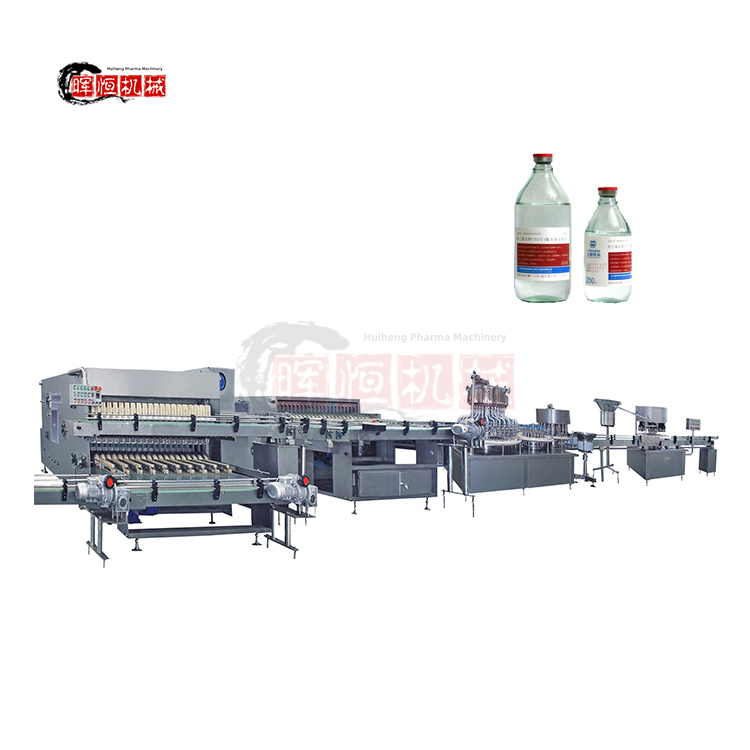 Automatic Glass Bottle IV Solution Filling Capping Production Line