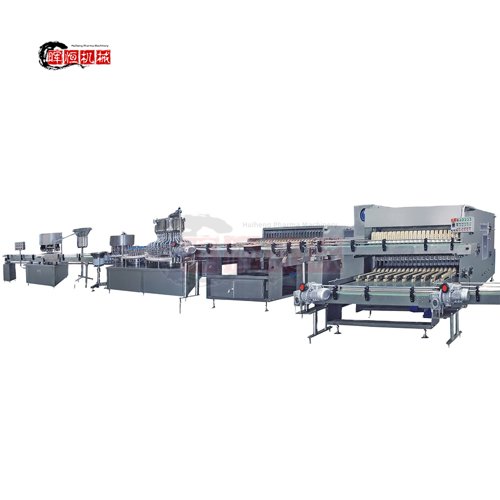 Automatic Glass Bottle IV Solution Washing Sterile Filling and Capping Machine Production Line