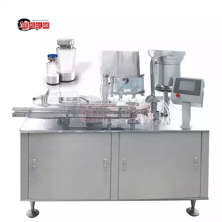 Automatic Pharmaceutical Injectable Antibiotics Glass Bottle Vial Screw Powder Filling Machine