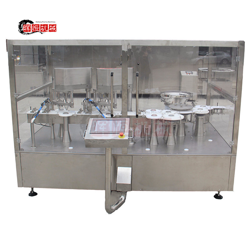 Automatic Vial Bottle Powder Washing Drying Filling Sealing Capping Machine Small Production Line