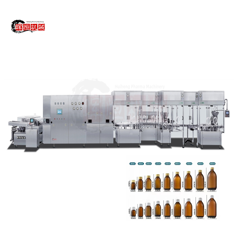 Automatic Syrup Oral Liquid Washing Drying Filling Capping Labeling Production Line